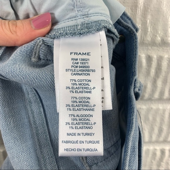 Frame Le High Skinny Jeans Carnation Raw Hem 24 NWT - Picture 7 of 8